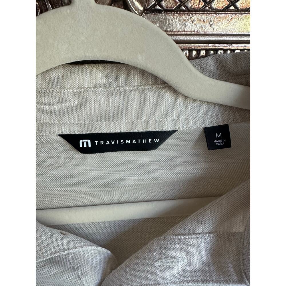 Travis Mathew West End Polo Tan Italian Sand Medium NWOT - Picture 6 of 6